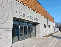 Další velmi povedená stavba z našeho pohledového zdiva - fotbalový stadion FK Postoloprty.